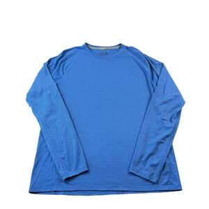 Smartwool Blue Striped Merino 150 L/S Pullover Size Large